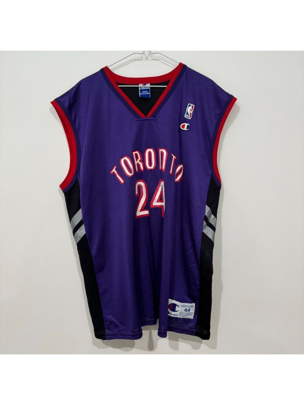 Vintage Toronto Raptors Morris Peterson NBA Basketball Jersey Champion Size 44